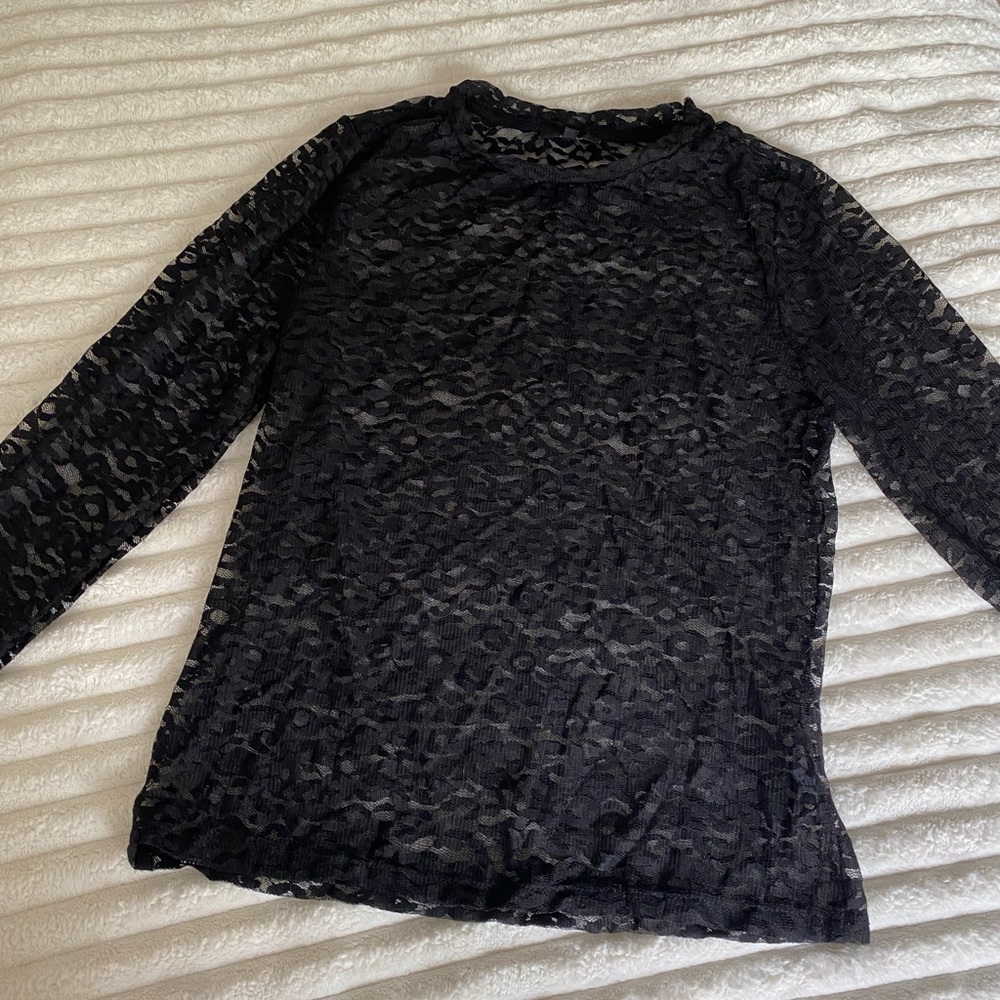 Leopard Print Lace Long Sleeve Top 🖤